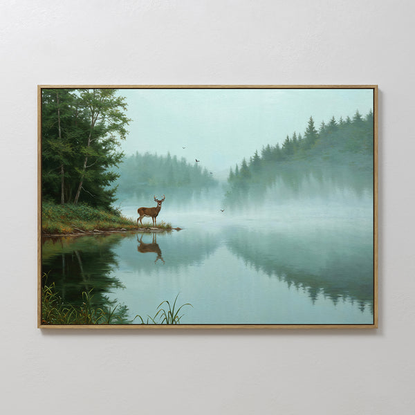 Solitude by the Lake Canvas Art