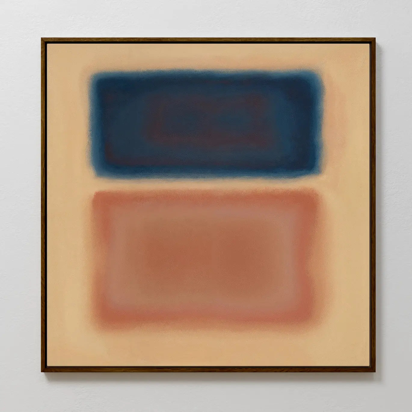 The Sunset Vapor Canvas Art features two rectangles in a striking composition, making it ideal abstract wall art for modern interiors.