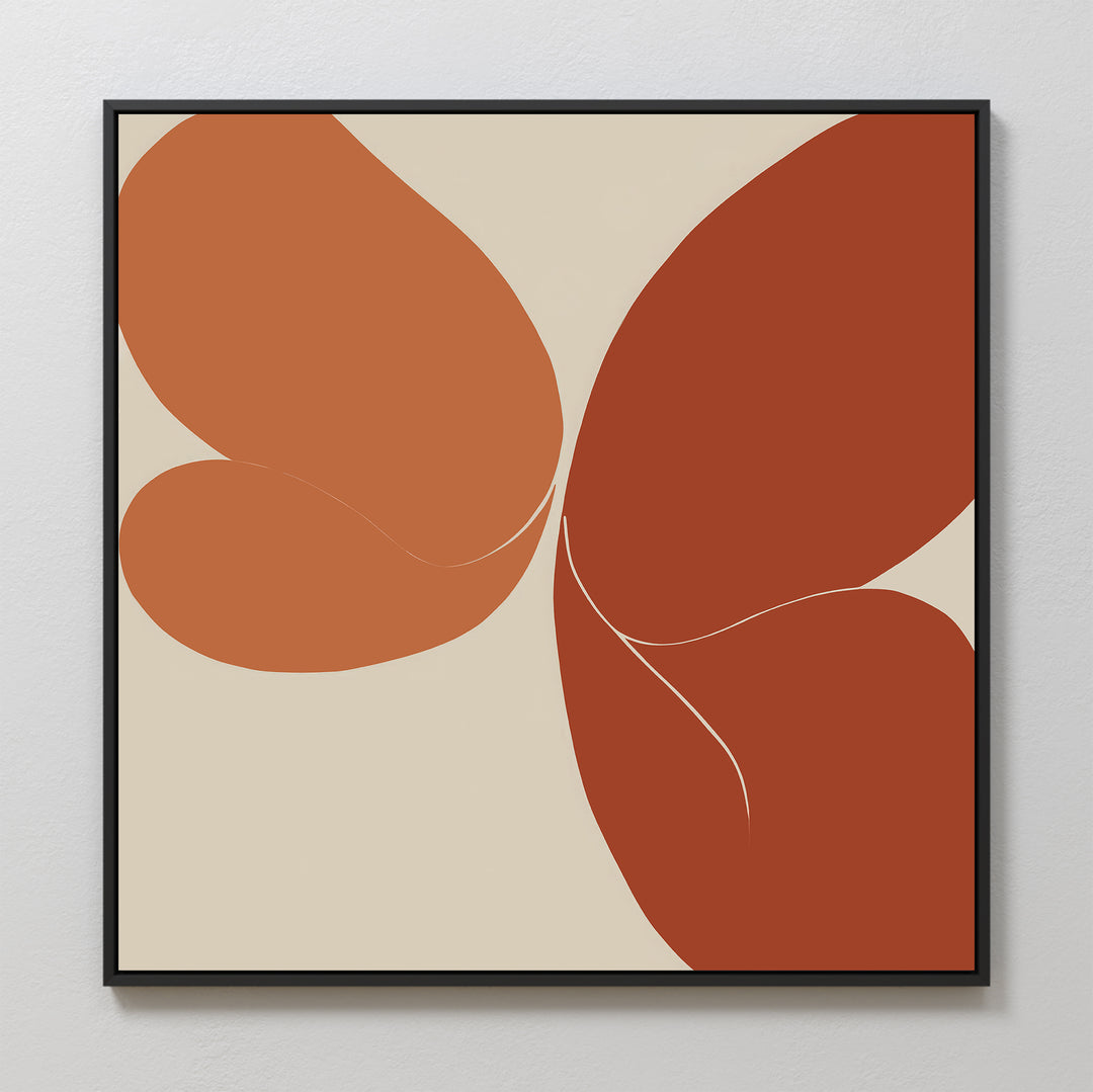 Terracotta Wings Abstract Canvas Art