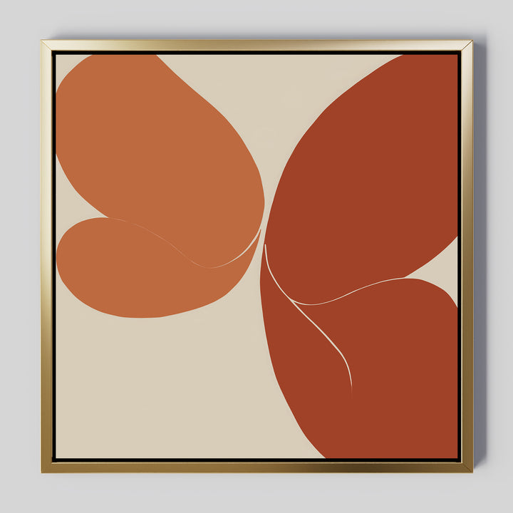 Terracotta Wings Abstract Canvas Art