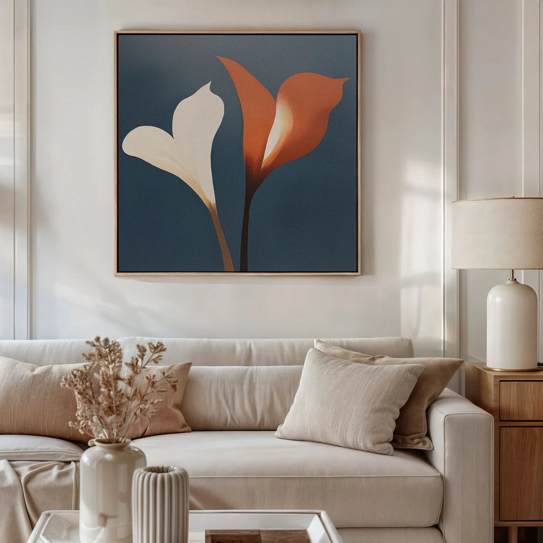 Twin Blooms Canvas Art