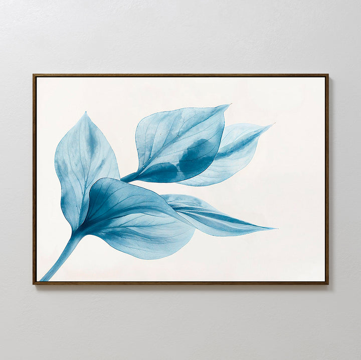 Azure Foliage Abstract Canvas Art