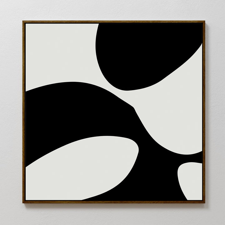 Dark Geometry Abstract Canvas Art