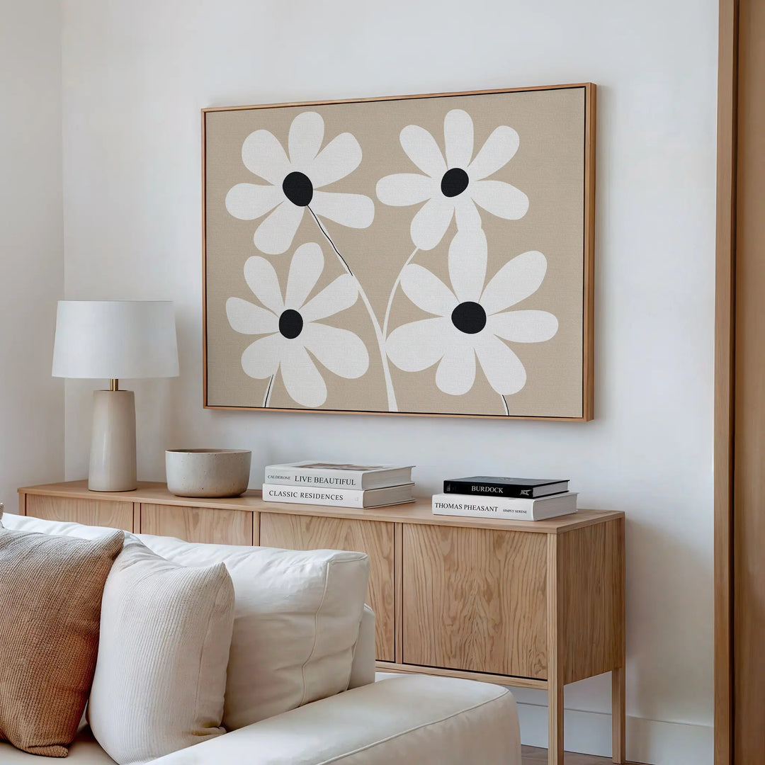 White Blooms Canvas Art