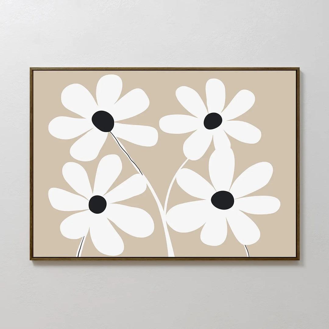 White Blooms Canvas Art