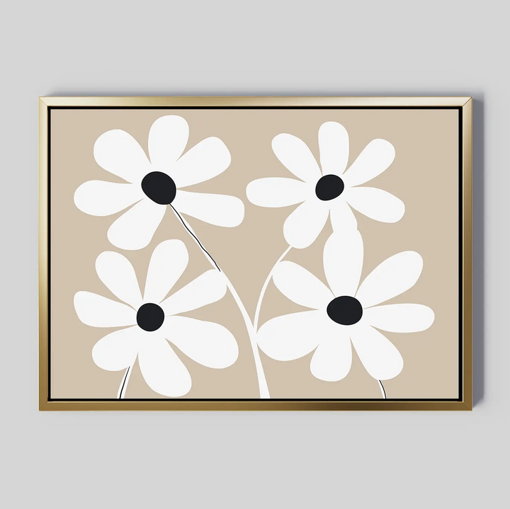 White Blooms Canvas Art