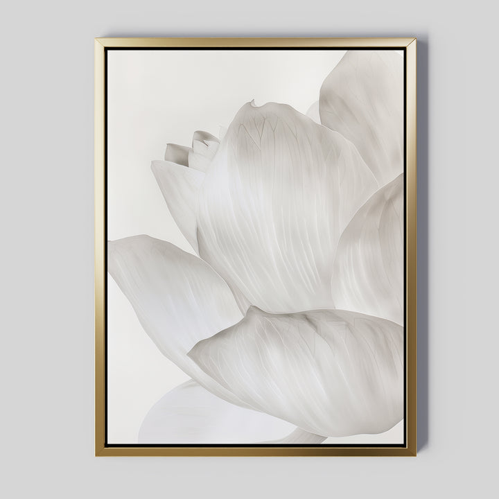 White Blossom Abstract Canvas Art