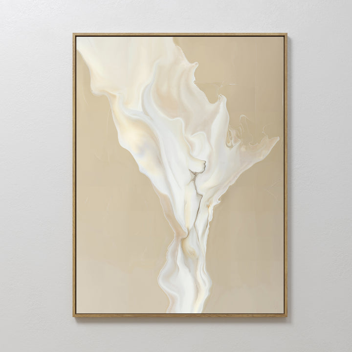 White Flame Abstract Canvas Art