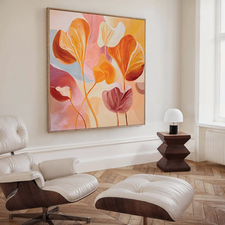 Enhance your space with the Autumn Reverie Canvas Art - Square, a stunning botanical wall piece perfect for adding a touch of fall floral decor.