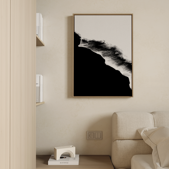 Black Ocean Abstract Canvas Art