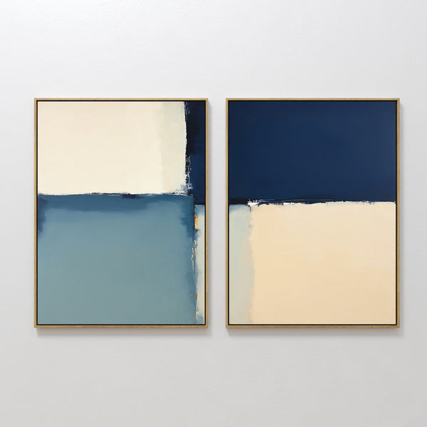 Blue Quarters - Set Of 2