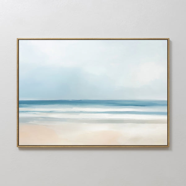 Blurred Beach Scene Canvas Art - Horizontal