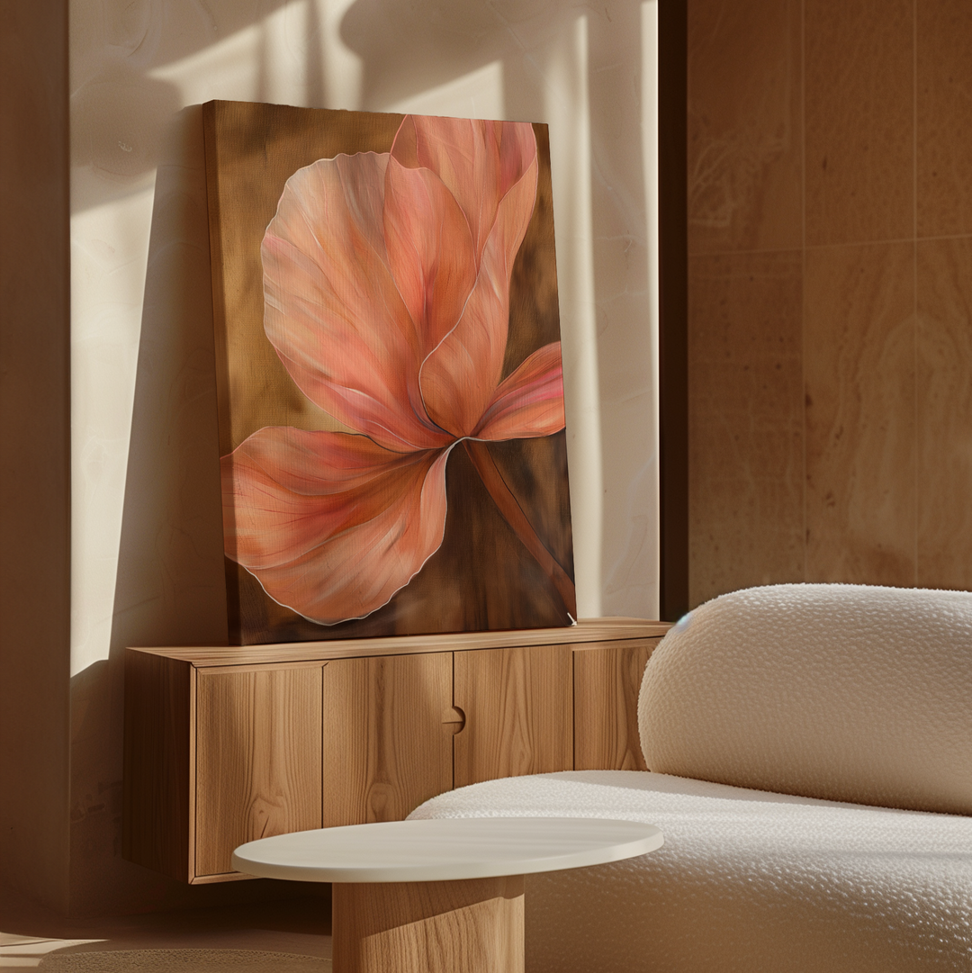 Blush Petals Abstract Canvas Art