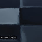 Close-up of Charcoal Blocks Canvas Art - Horizontal, featuring intersecting dark blue and gray rectangles with textured brushstrokes. Ideal geometric wall art or minimalist print for modern decor. "Zoomed In Detail" shown in white on black in lower left corner.