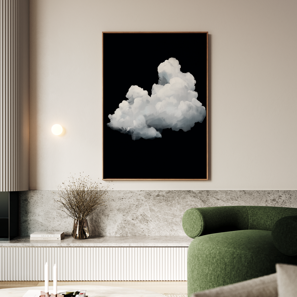Cloud In Darkness Abstract Canvas Art