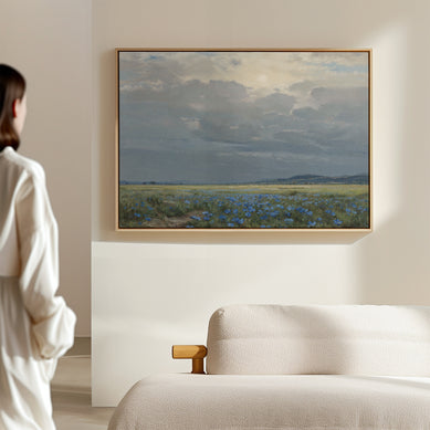 Cornflower Fields Canvas Art - Horizontal Wall Art – Nordic Park