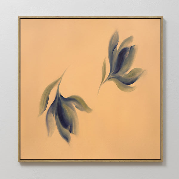 Dancing Leaves Canvas Art - Square