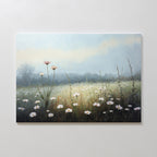 The Dawn Meadow Canvas Art - Horizontal captures the beauty of wildflowers in a field, bringing elegant botanical wall art and nature’s charm to your space.