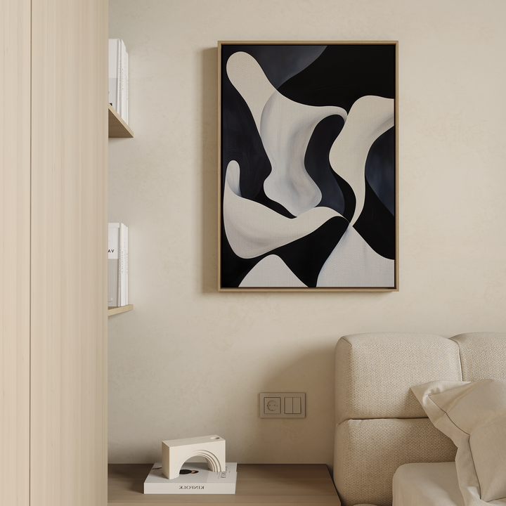 Deep Blue Calm Abstract Canvas Art