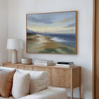 The Distant Shores Canvas Art - Horizontal captures a serene landscape, adding tranquil beauty and calm to any space.