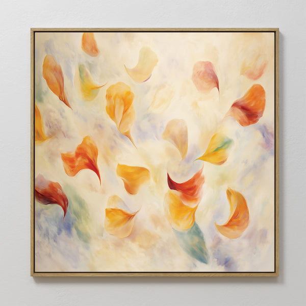 Floating Petals Canvas Art - Square