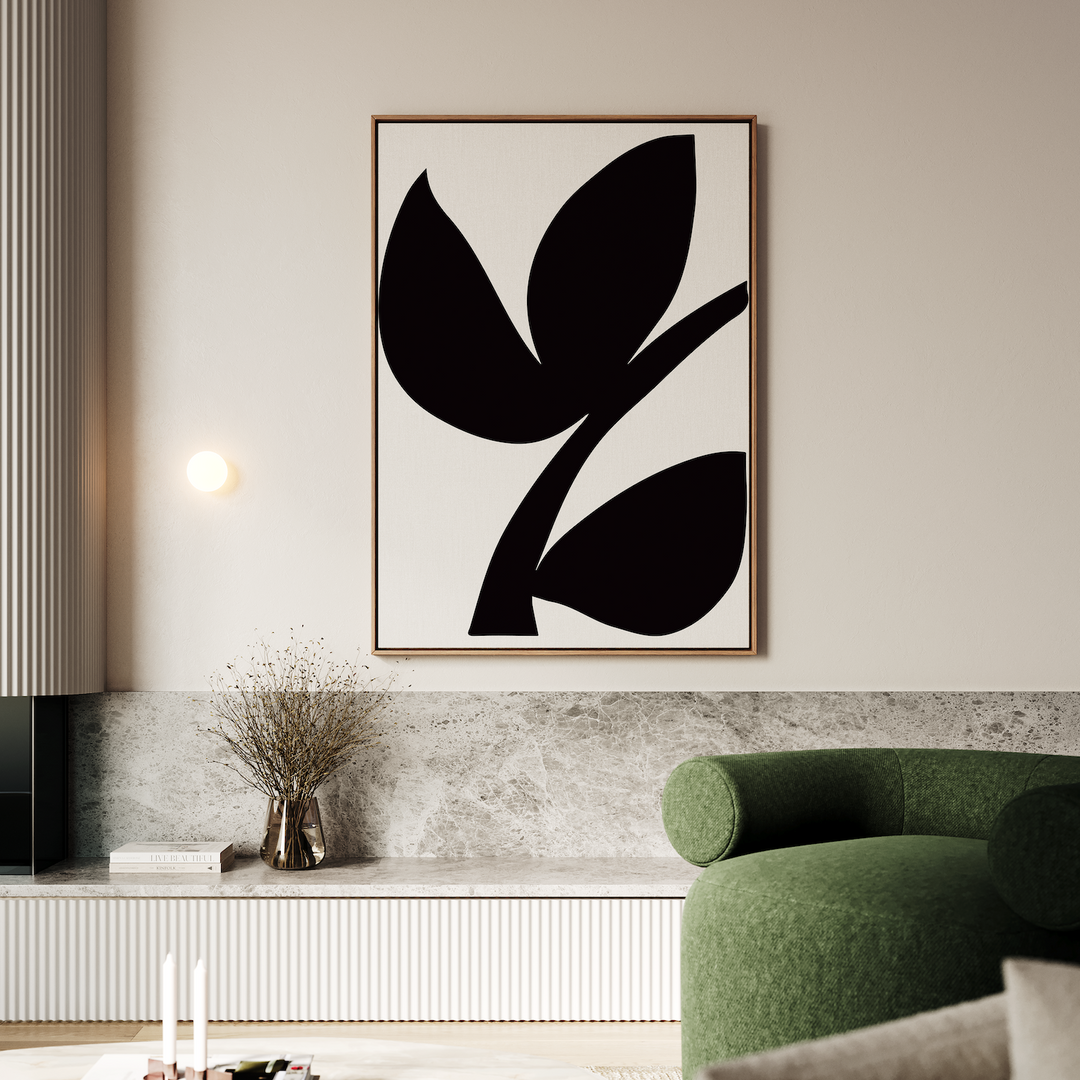 Midnight Petals Abstract Canvas Art