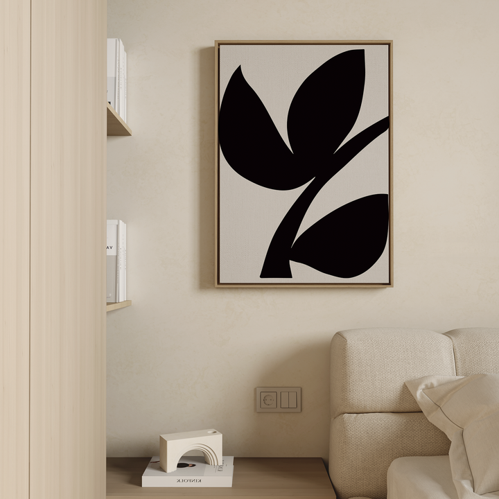 Midnight Petals Abstract Canvas Art