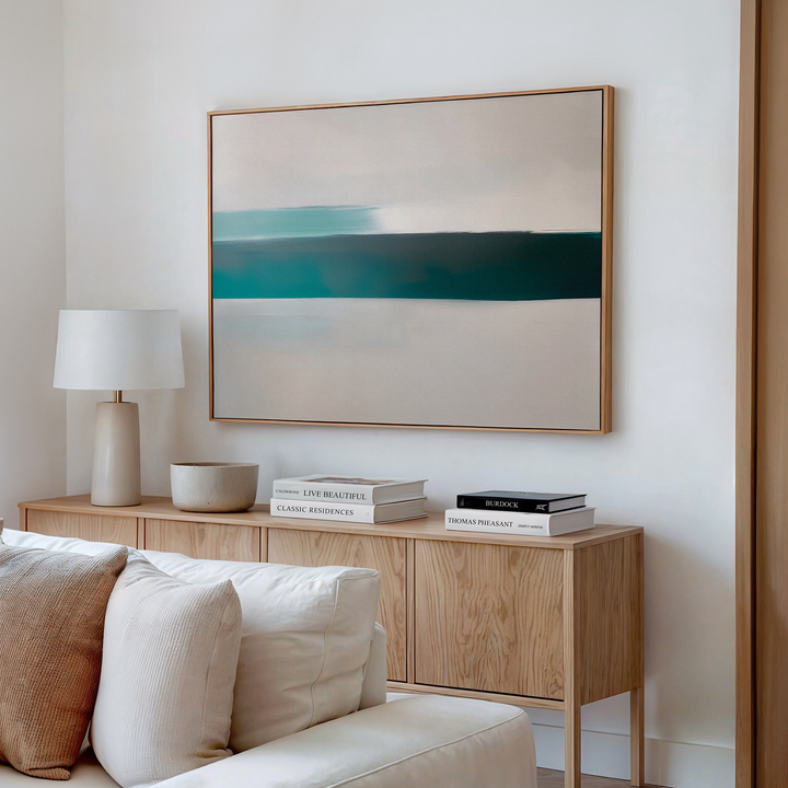 Horizon Mist Abstract Canvas Art