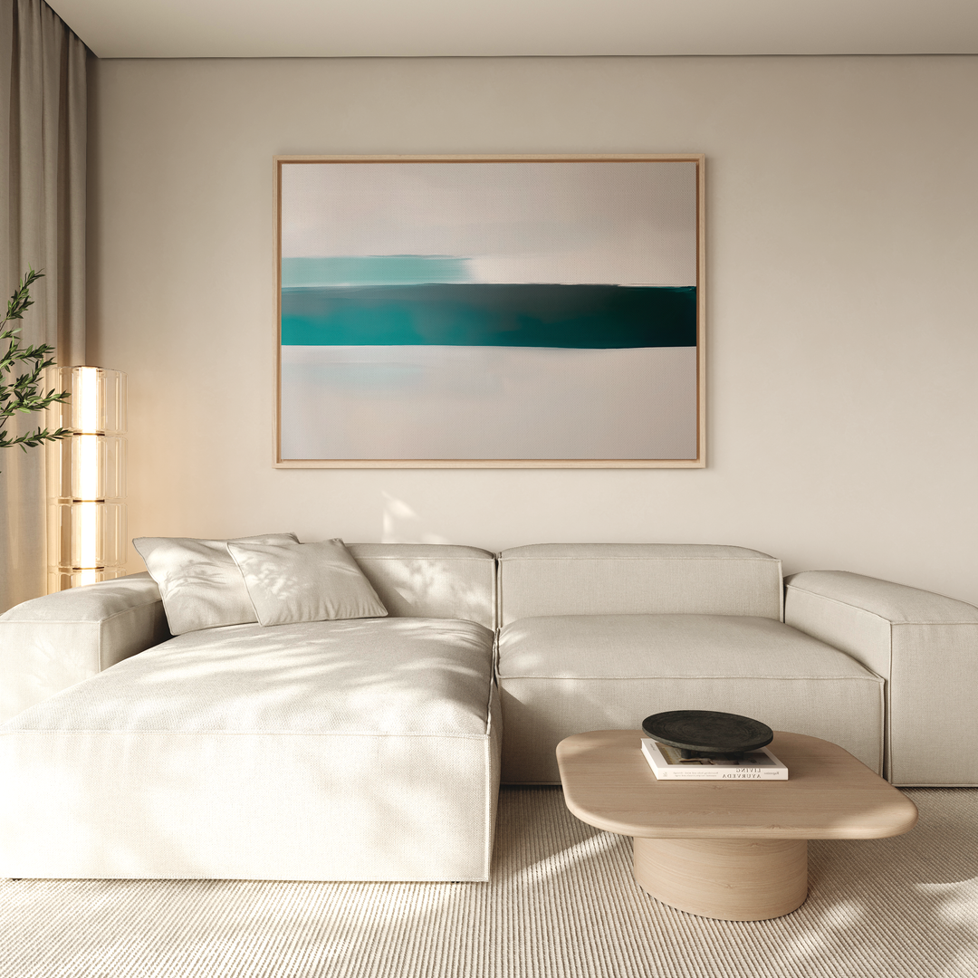 Horizon Mist Abstract Canvas Art
