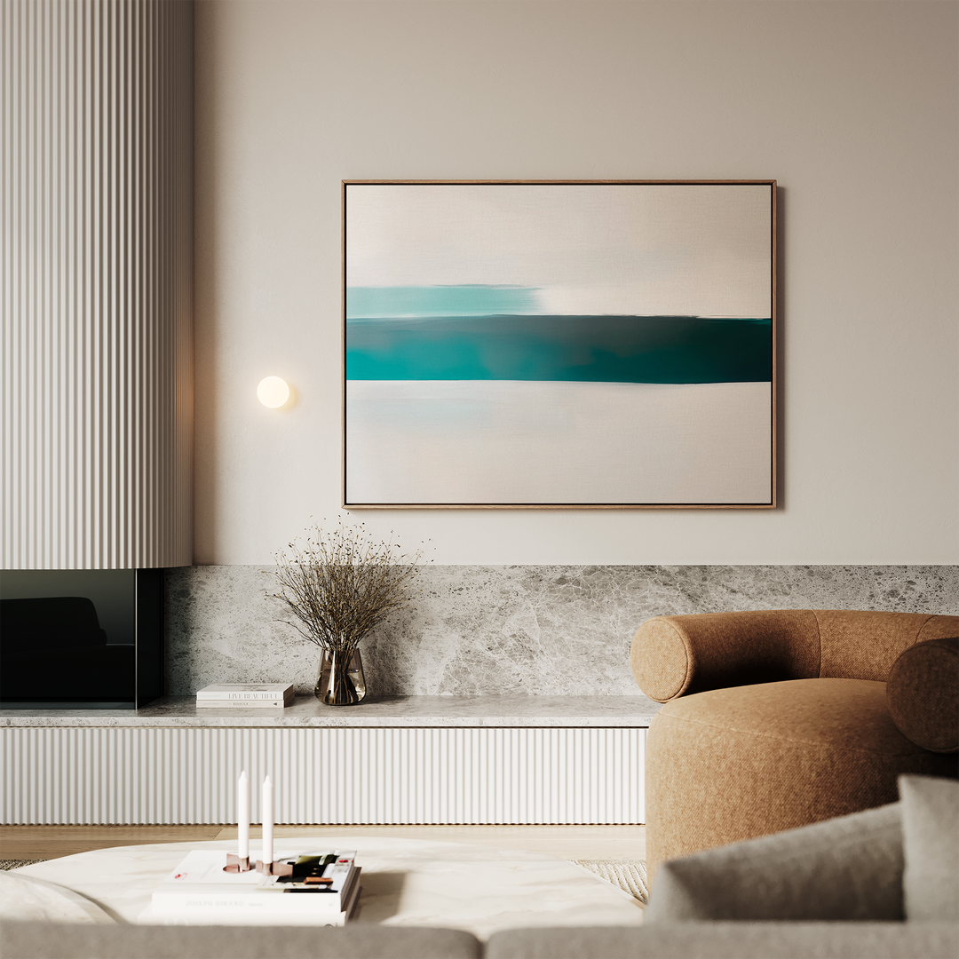 Horizon Mist Abstract Canvas Art