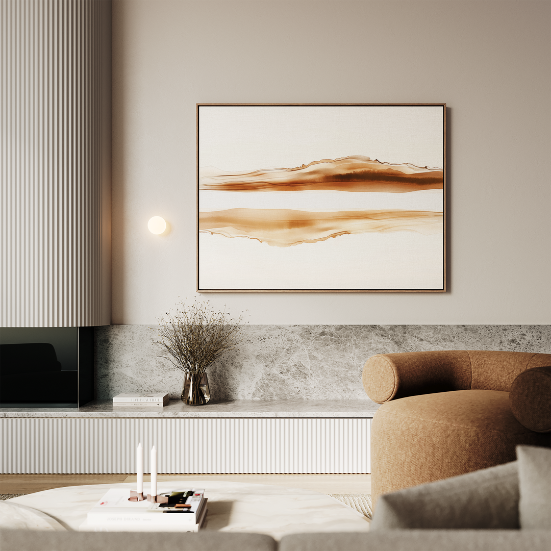 Rustic Reflections Abstract Canvas Art