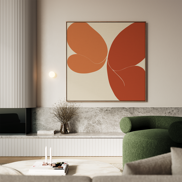 Terracotta Wings Abstract Canvas Art