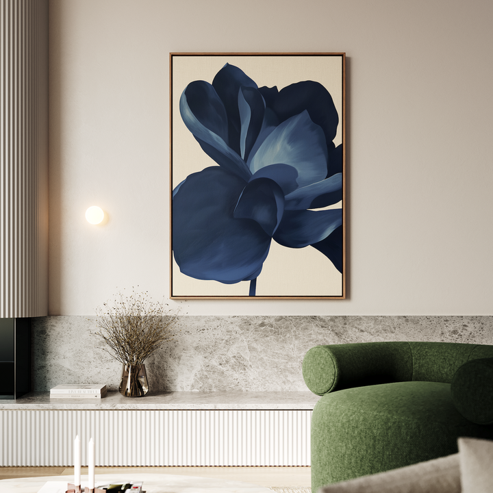 Midnight Bloom Abstract Canvas Art