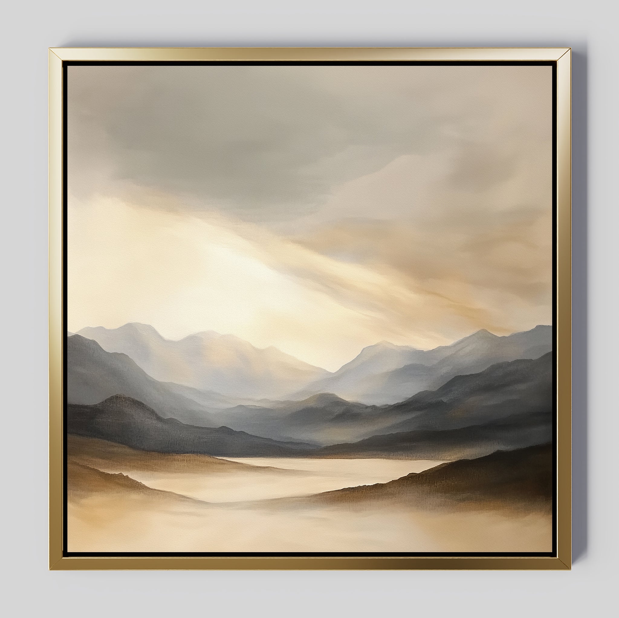 The Mountain Reverie Canvas Art - Square captures the tranquil beauty of a Nordic Park, creating serene wall décor perfect for any space.