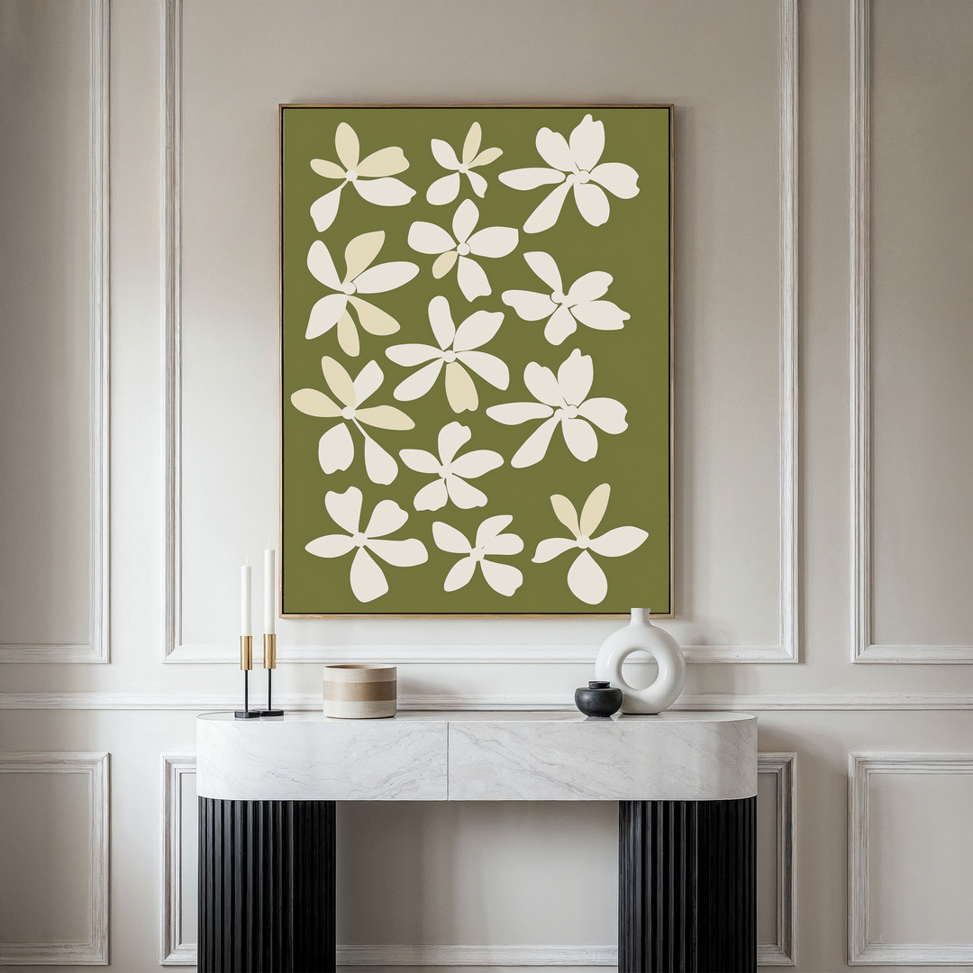 Multiple Flowers Abstract Canvas Art