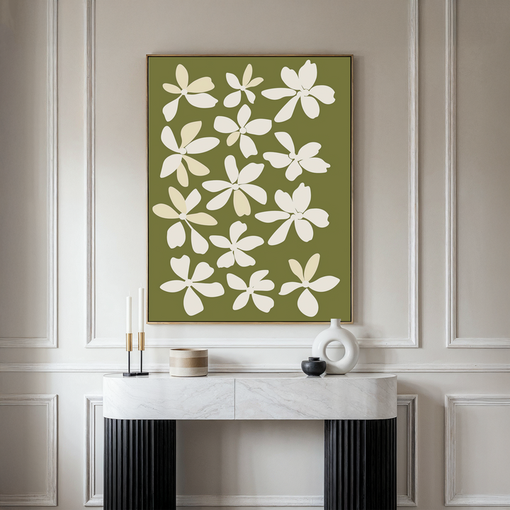 Multiple Flowers Abstract Canvas Art