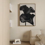 Noir Bloom Abstract Canvas Art