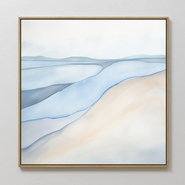 Pale Currents Canvas Art - Square