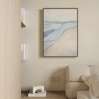 A calming artwork for your wall, the Pale Currents Canvas Art - Vertical brings the tranquility of a Nordic park into your space.