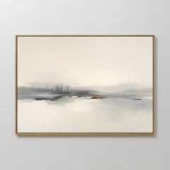 Horizontal — Peaceful Lake Morning Canvas Art - Horizontal