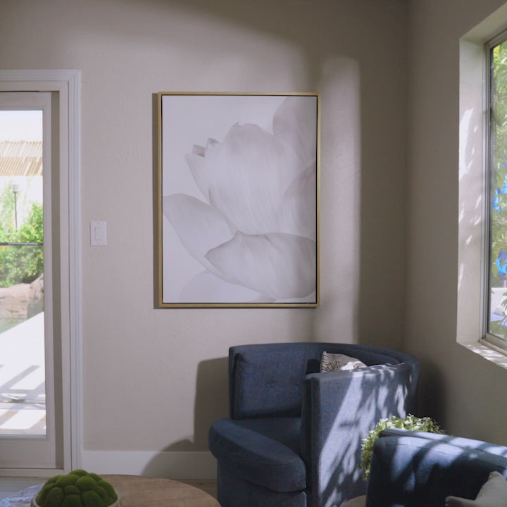 White Blossom Abstract Canvas Art