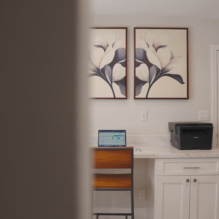 Navy Magnolia Set of 2