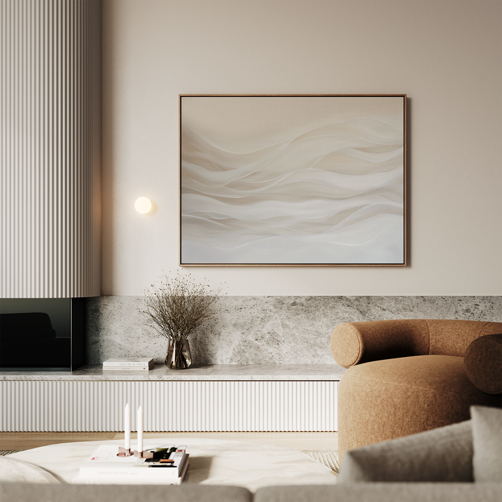 Sandy Hues Abstract Canvas Art