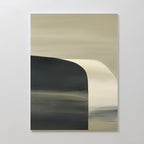 The Sculptural Forms Canvas Art - Vertical features smooth, curved shapes in muted beige and dark gray tones, creating a calm and serene atmosphere—perfect minimalist décor for modern living rooms.