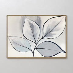 Horizontal — Silver Leaves Canvas Art - Horizontal