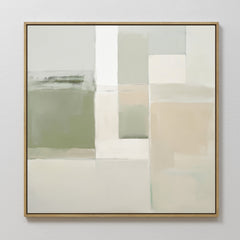 Square — Soft Geometric Planes Canvas Art - Square