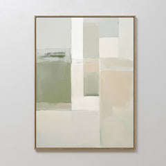 Vertical — Soft Geometric Planes Canvas Art - Vertical