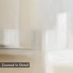Featuring soft beige and gray tones with visible brushstroke texture, Soft Layers Canvas Art - Vertical adds a minimalist, neutral touch. A dark rectangle at the bottom left displays the words "Zoomed In Detail.