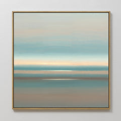 Square — Soft Tide Layers Canvas Art - Square