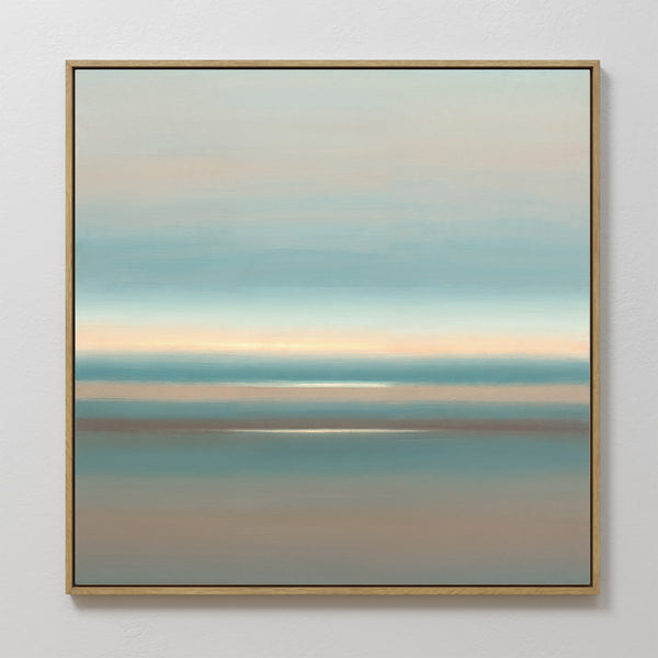 Soft Tide Layers Canvas Art - Square